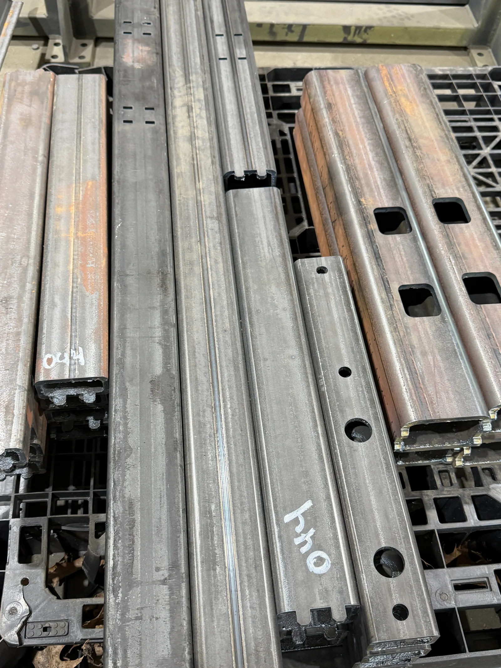 Square and rectangular structural tube with laser cut holes and profiled ends