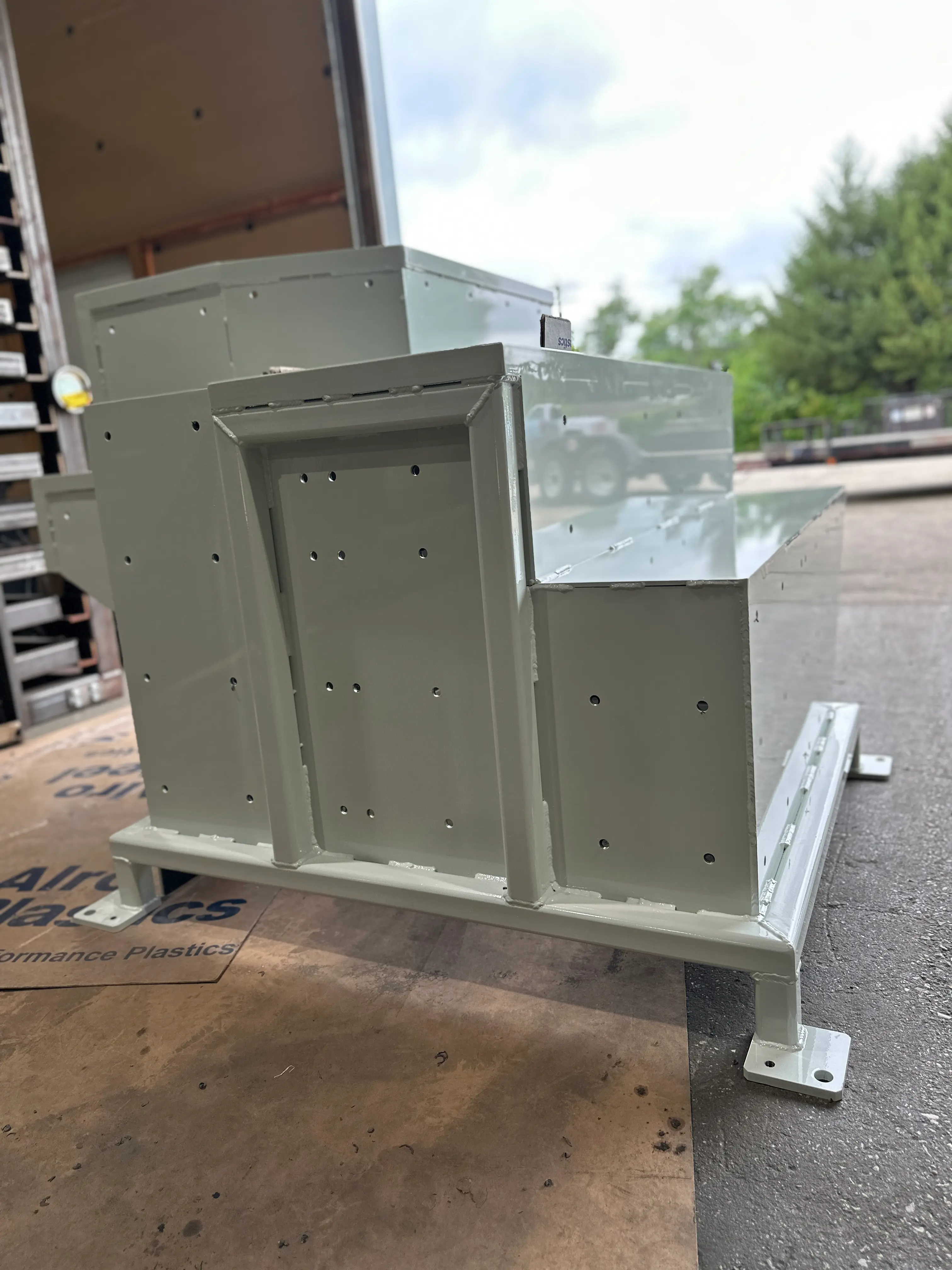 Welded and painted steel assembly ready for delivery